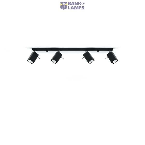 CEILING LAMP MERIDA 4L BLACK GU10 4X40W IP20 image 5