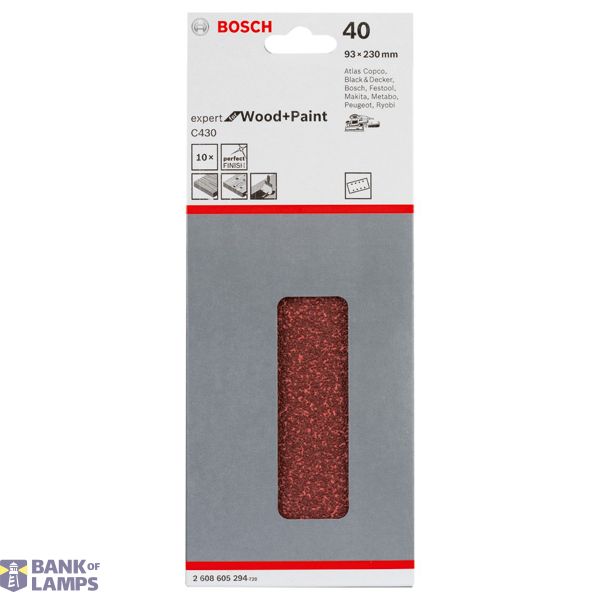 C430 sanding sheet, pack of 10 93 x 230 mm, 40 image 2