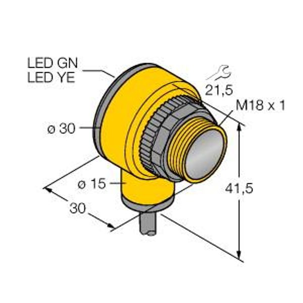 Photoelectric Sensor Retroreflective Sensor with Polarizing Filter   T18SP6LPQP image 1
