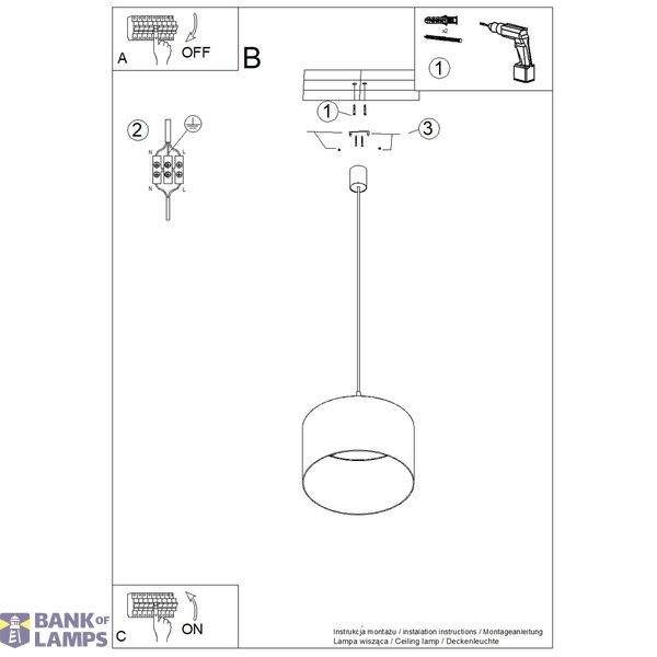 Pendant lamp NEVIA marble image 5