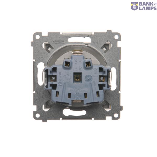 Socket outlet with earthing and shutters, (module), 16A, 250V, quick connection, Bronze matt, metalic image 1
