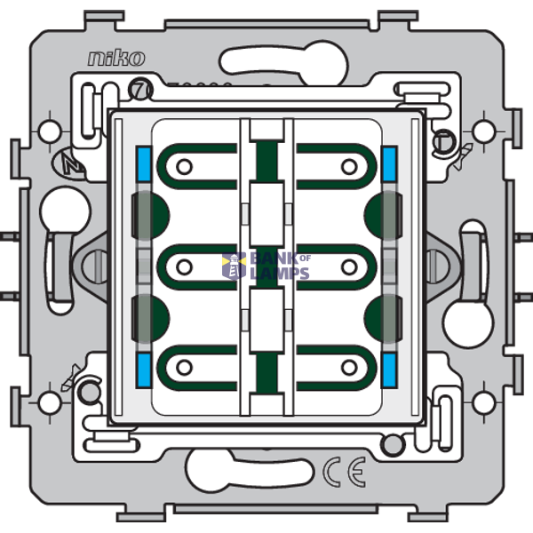 Twofold faceplate, horizontal 71 mm centre distance, for 2 Niko Toggle image 5