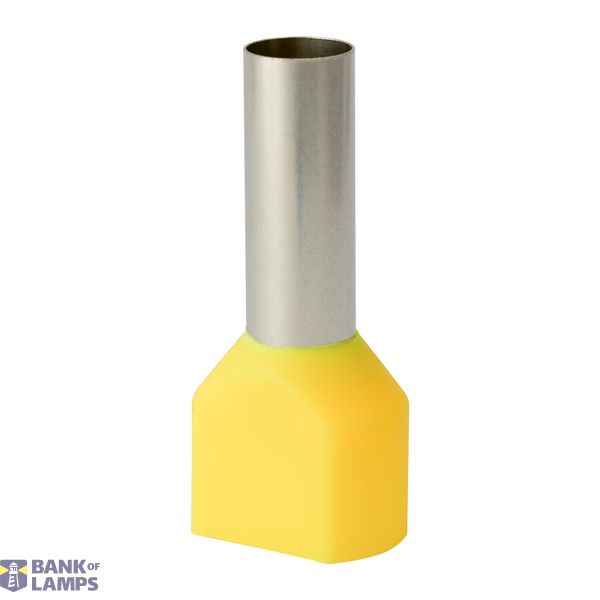 Double insulated sleeve terminal HI 2x10.0/18-zo yellow, Al/Cu image 1