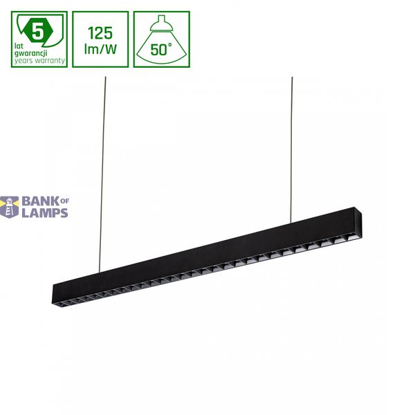 ALLDAY INSPIRE ONE DARK LIGHT 50DEG BLACK 930 46W 230V 1680mm BLACK CASAMBI image 1