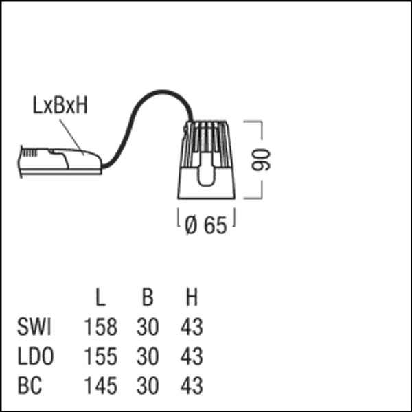 DIAMO MD 1200-927 SWI FL-DWH WH - LED light module image 2