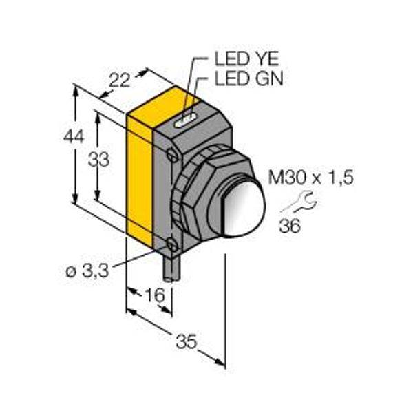 Photoelectric Sensor Opposed Mode Sensor (Emitter)   QS30EX image 2