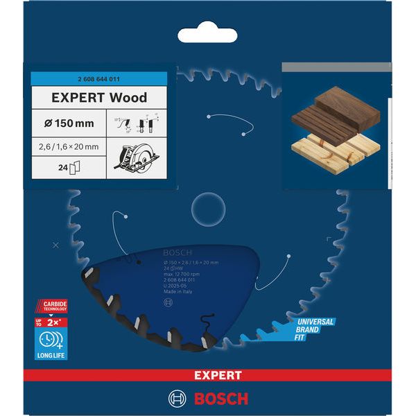Circular saw blade Expert for Wood 150 x 20 x 2,6 mm, 24 image 2