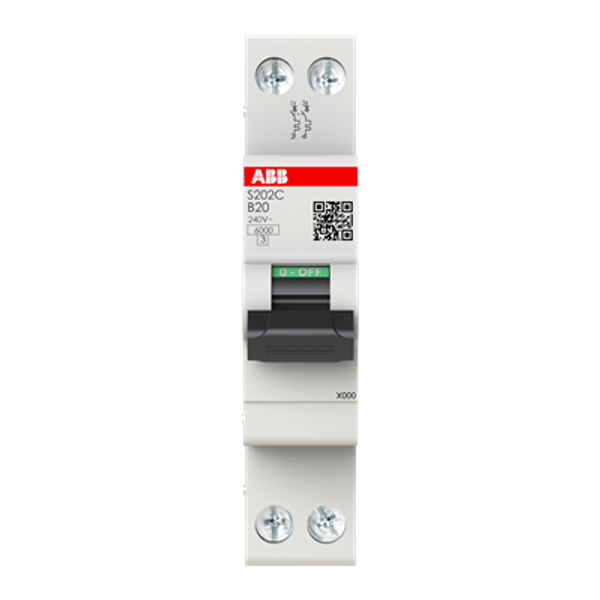 Miniature Circuit Breaker - S200C Enhancement - 2P - 20 A - B - (230 V) 6 kA image 1