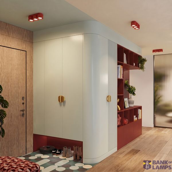 Ceiling lamp AURA 3 red Gx53 image 4