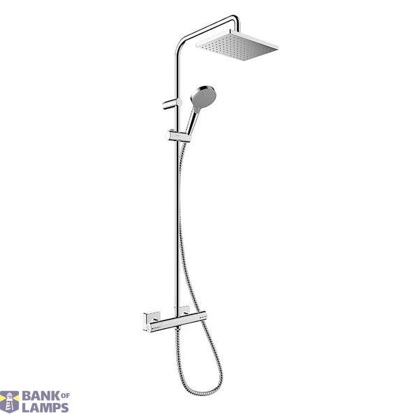 Vernis Shape 230 shower system with thermostat, chrome image 1