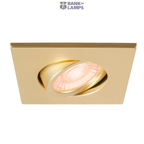 UNIVERSAL DOWNLIGHT cover, for downlight IP20, pivoting, square, gold matt image 2