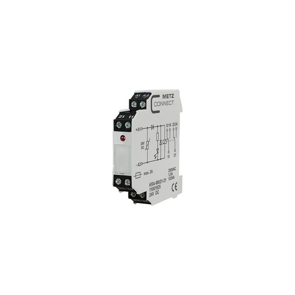 KRA-M8/21-21, 2 changeover contacts, 24 V DC image 1