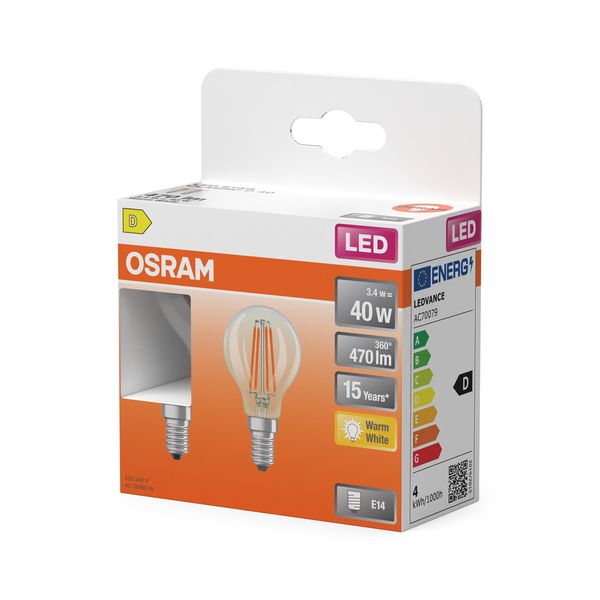 LEDSCLP40 3,4W/827 230V FIL E14 FS2OSRAM image 2