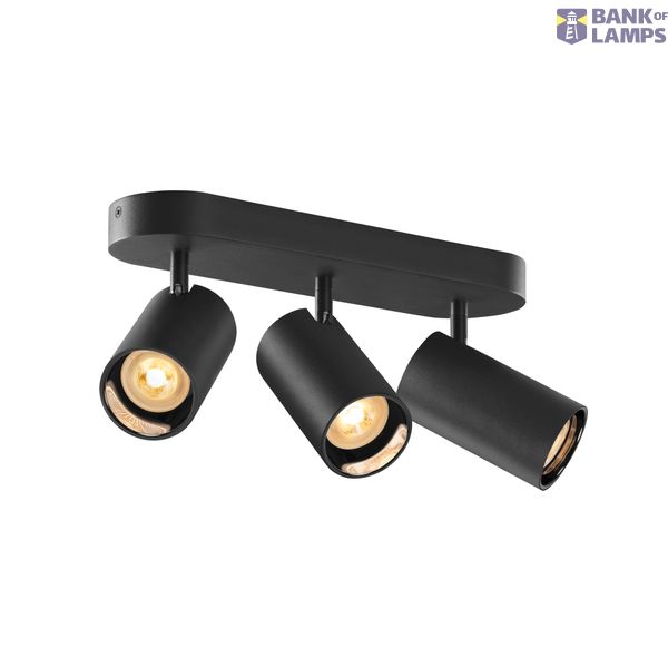 ASTO TUBE, ceiling-mounted light, cylindrical, GU10, 3x max. 10 W, black image 1