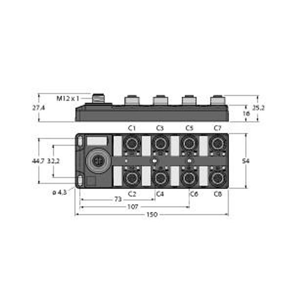 I/O Hub for Connecting Digital Signals to IO-Link Master 8 Digital PNP Outputs 0.5 A   TBIL-M1-8DOP image 2