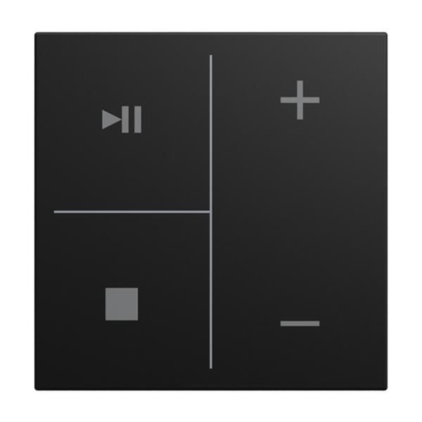 Cover as 4-way button with symbol "music control" Busch-balance® SI image 1