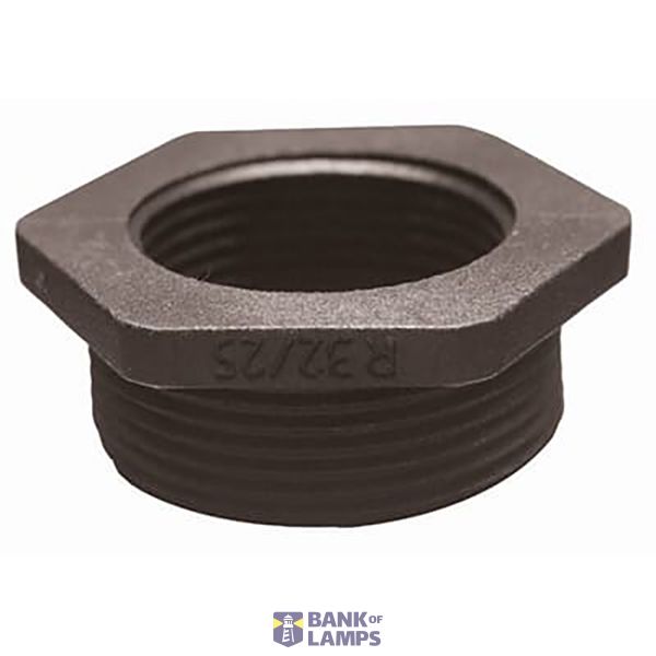 Reducer Hexagonal Polyamide 6 with 25 Percent Glass Fibre M16 M12 Blac image 1