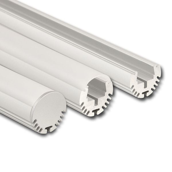 Hanging circular aluminum profile ZP, 23 mm, matte diffuser, complete, 1 m image 1