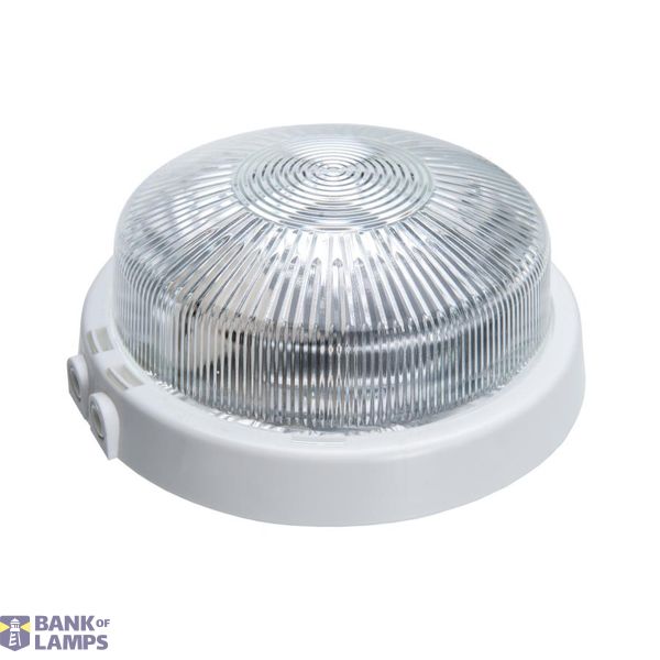 RIVA, E27, 25W, white-polypropylene, 2xcable glands, cover mat-glass, IP44 image 1