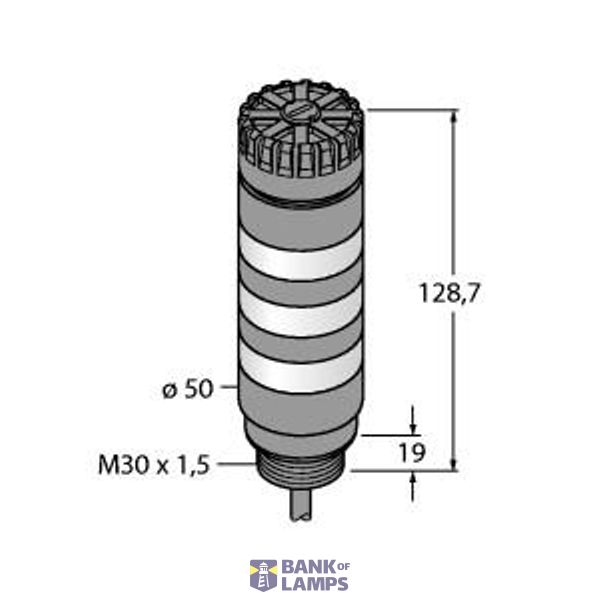 LED Signal Light Tower Light   TL50BLG2YR1A image 1