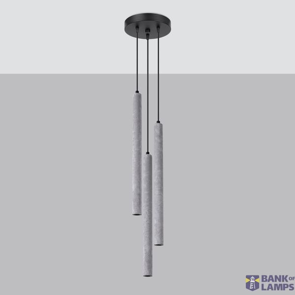 HANGING LAMP PASTELO 3P CONCRETE G9 3X8W IP20 image 4