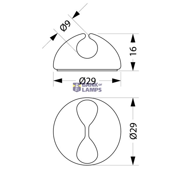 Self-adhesive cable holder UKSO-1, 1xØ9mm, color: black image 2