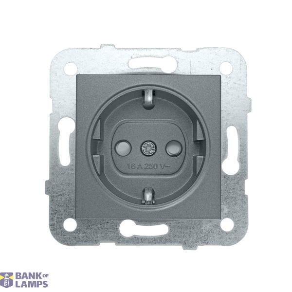 Socket outlet, anthracite, cage clamps image 1