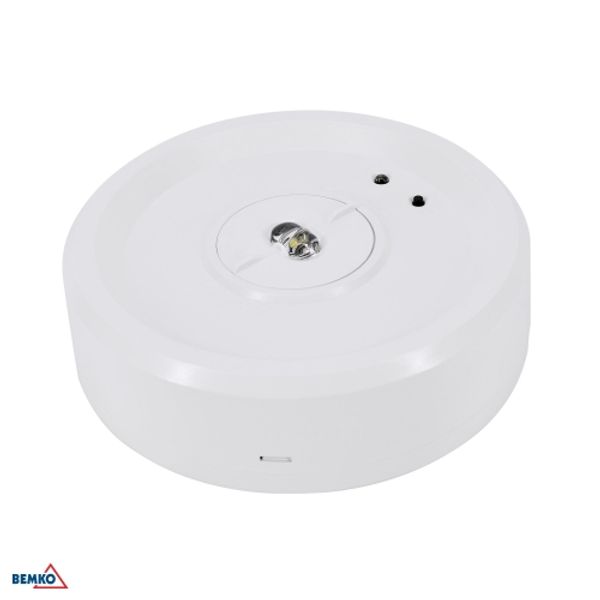 EMERGENCY LUMINAIRE SKALER CIRCLE 3W CORRIDOR OPTICS IP40 AUTOTEST 3H CNBOP image 1