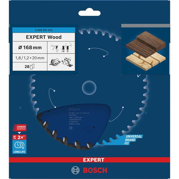 Expert for Wood 168x20x1.8/1.2 mm, T28 image 2