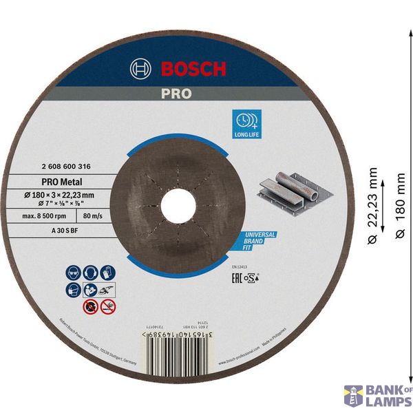 Expert for Metal cutting disc with depressed centre A 30 S BF, 180 mm, 3,0 mm image 2