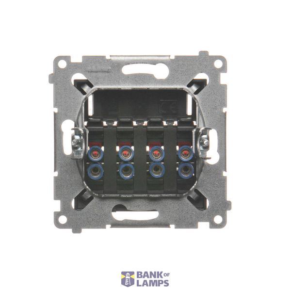 Double intermediate switch, (module), 10AX, quick connection, Bronze matt, metalic image 1