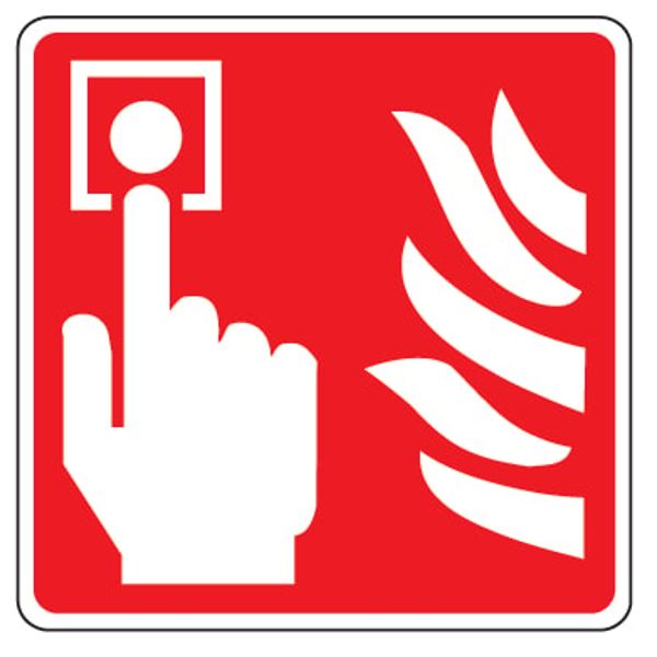 Fire sign - Al - Dimensions: 160x160 mm image 1