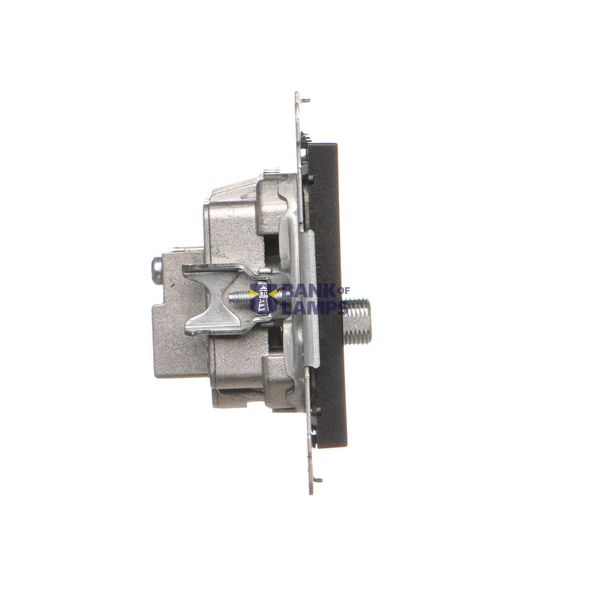 Double aerial socket type "F", cream white/electro white image 1