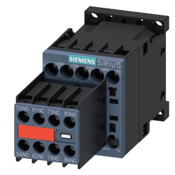 Contactor relay, 7 NO+1 NC, 110 V AC/50 Hz, 120 V AC/60 Hz, S00, screw terminal image 1