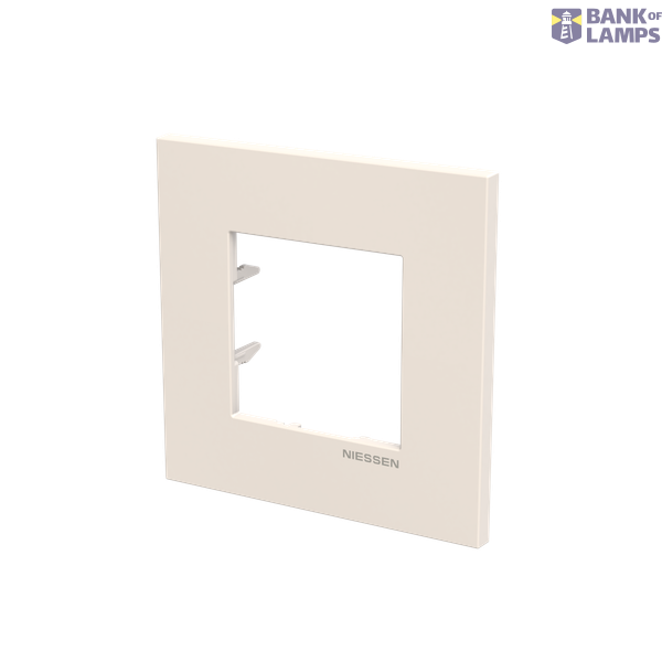 Frame 1-gang - Niessen logo - White image 2