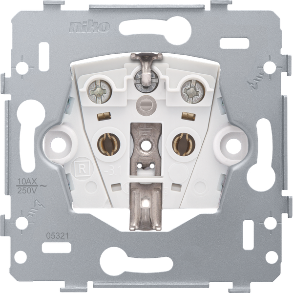 Base for socket outlet with side earthing, flush-mounting depth 28.5 m image 3
