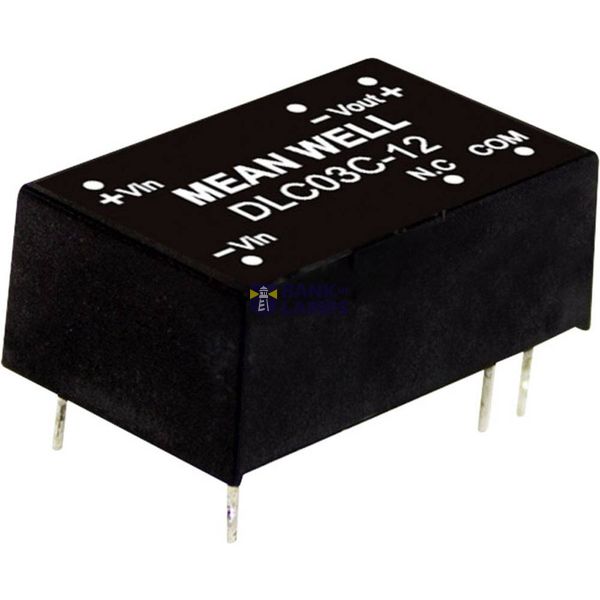 DLC03B-05 DC/DC Converter 18-36V:+/-5V 300mA 3W, MEAN WELL image 1