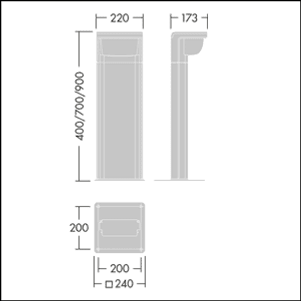 RAB 1L35-730 WPC HFX/R CL2 SP 700 ANT - LED bollard image 3
