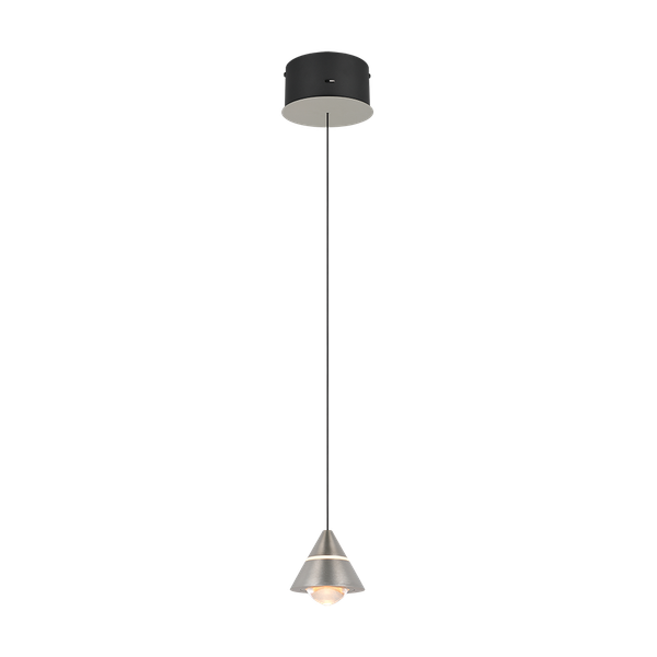 Romeo LED pendant 1-pc brushed steel image 1