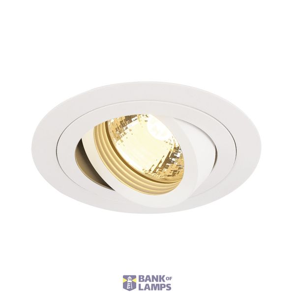 PIREQ GU10 ROUND DOWNLIGHT, white, max. 50W, incl. clip springs image 1