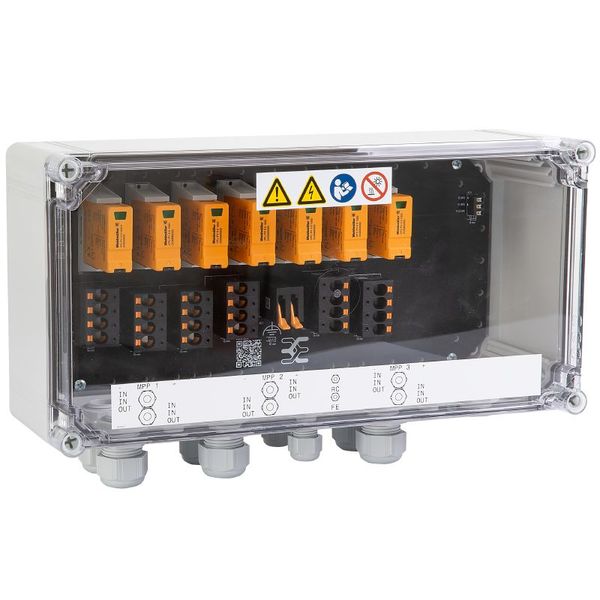 Photovoltaics, Combiner Box, PV Next, 3 MPP's, 2 Inputs / 2 Outputs per MPP, Surge protection II, Cable gland, 1100 V image 1
