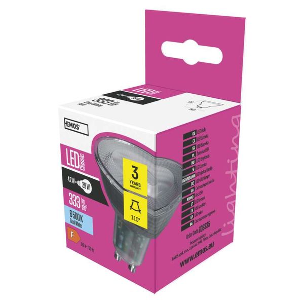 LED bulb Classic MR16 / GU10 / 4.2 W (39 W) / 333 lm / cold white image 1