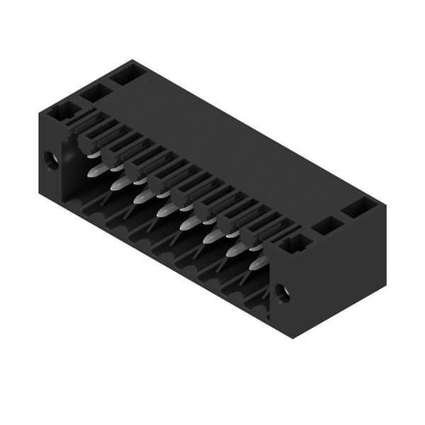 PCB plug-in connector, male header, Flange, THT solder connection, 3.50 mm, Number of poles: 18, 90°, Solder pin length (l): 3.5 mm, tinned, black, Box image 4