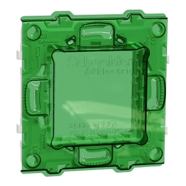 Unica - 2 mod fixing bracket + construction site protection - plastic image 2