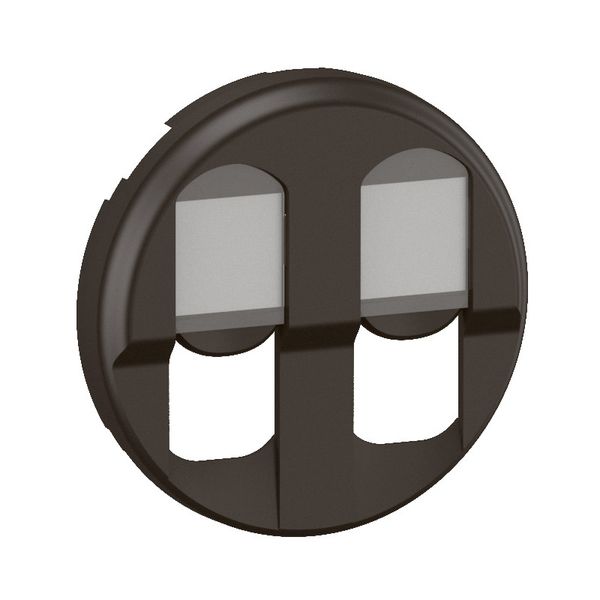 DOUBLE RJ45 SOCKET ROCKER BLACK image 3