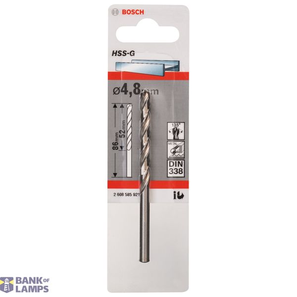 Metal drill bits HSS-G, DIN 338 4,8 x 52 x 86 mm 1 pcs. image 2