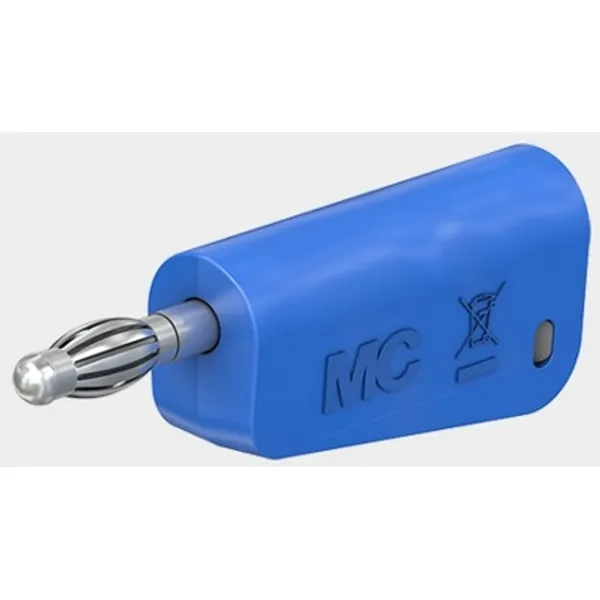 4 mm plug, screw connection, 1.0 mm², blue, 64.1040-23 image 1
