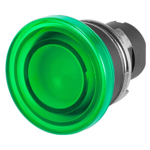 Mushroom push-button Ø 38, illuminated, maintained, green image 1