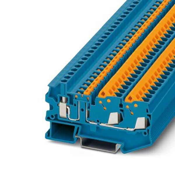 QTCU 2,5-TWIN-MT BU - Knife-disconnect terminal block image 1