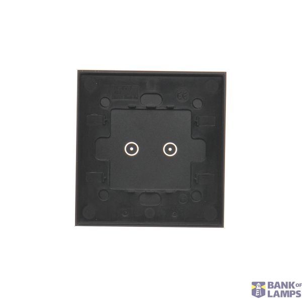 Two-way switch illuminated, LED not replaceable Color: blue, (module), 10AX, quick connection, black matt image 2